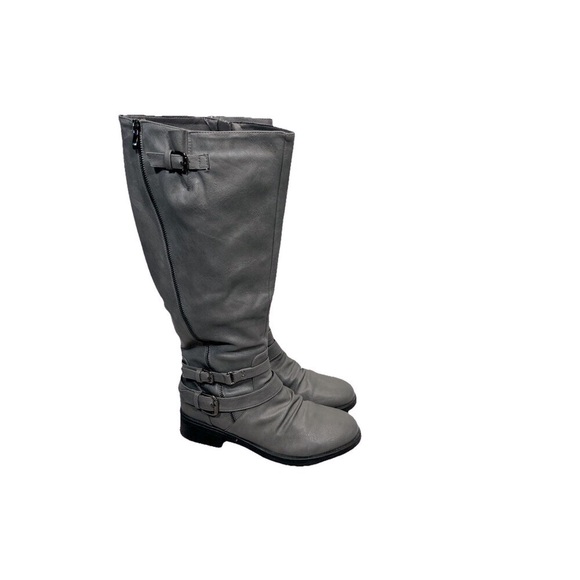 DREAM PAIRS Womens 11 Zipper Atlanta W Low Heel Buckle Riding Knee High Boot - Picture 12 of 16